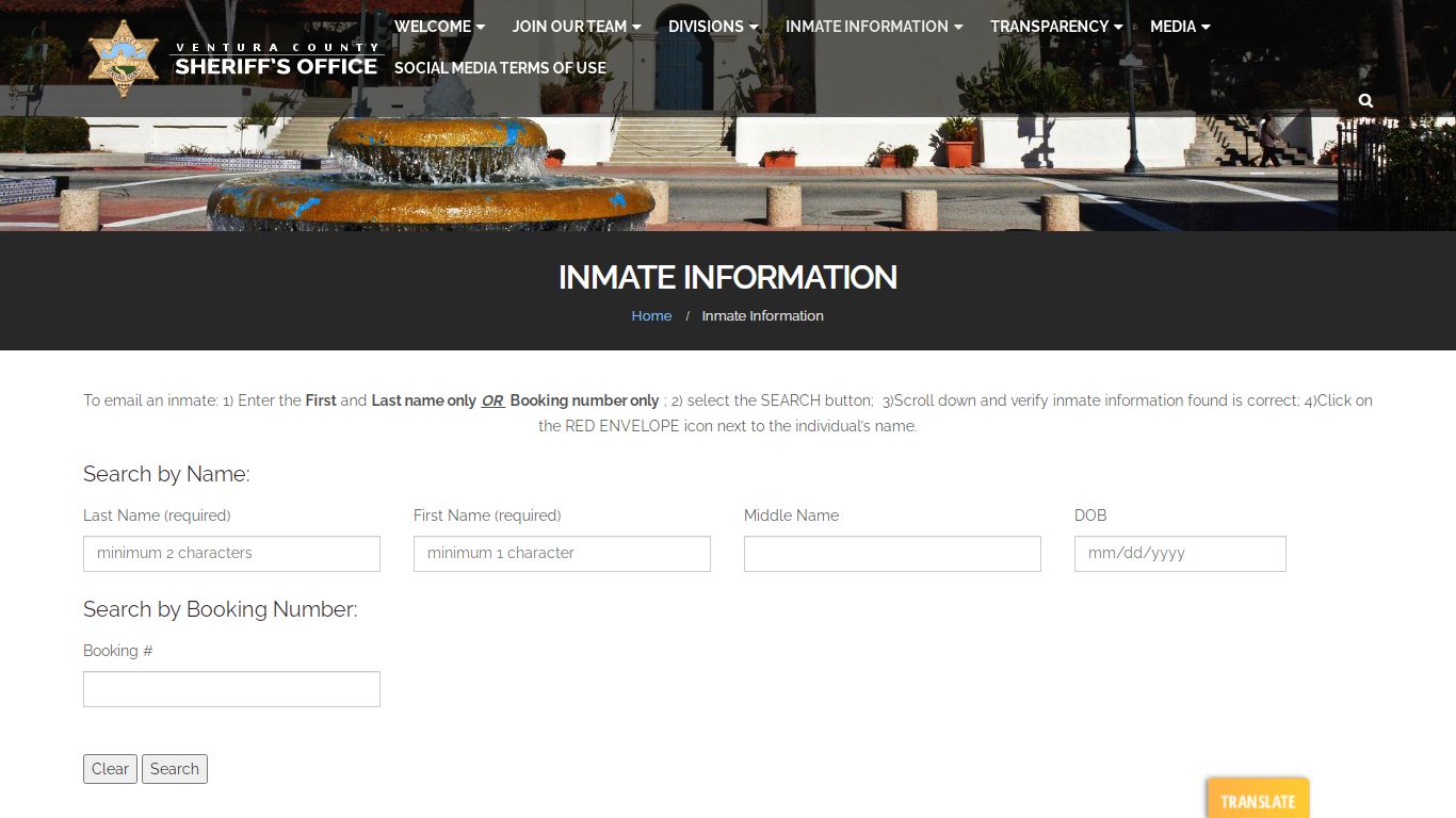 Inmate Information - Ventura County Sheriff's Office